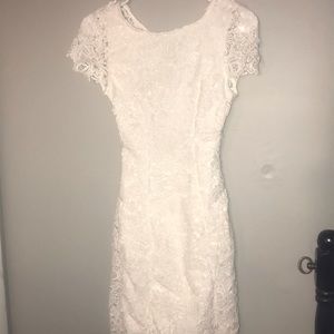 Lulus backless ivory lace dress